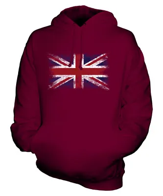 Buy Union Jack Distressed Flag Unisex Hoodie Top Uk Gb Great Britain United Kingdom • 34£