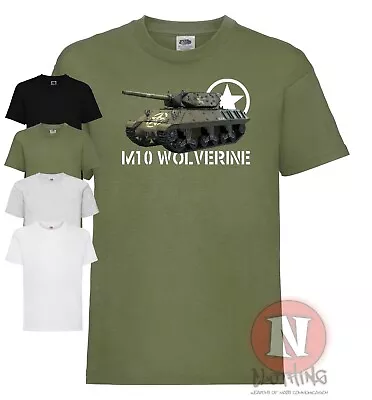 Buy M10 Wolverine Tank Destroyer T-shirt WW2 US Army Allied Military Vehicle Kid Tee • 9.99£