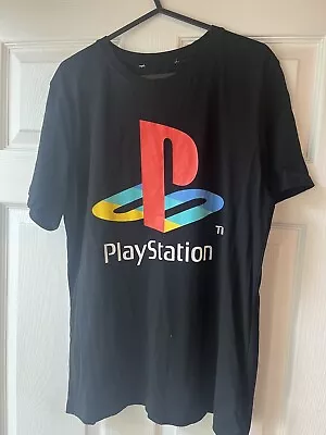 Buy PlayStation Logo Black T Shirt Large • 11.99£