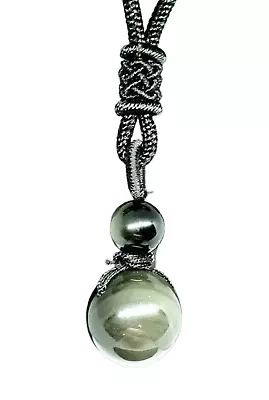 Buy Obsidian Sheen Ball Pendant 16mm Gemstone Dragon Glass Cord Necklace Jewellery • 4.75£