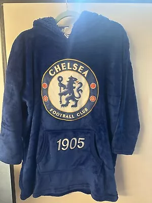 Buy Chelsea FC Oversized Hoodie Blanket For Boys, Football Gifts For Boys (Blue) • 20£
