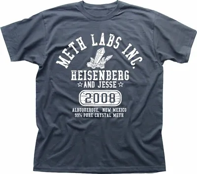 Buy Breaking Bad METH LABS Inc Walter Jesse Heisenberg Grey Cotton T-shirt OZ9274 • 12.55£