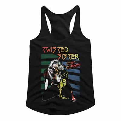 Buy Twisted Sister Stay Hungry Black Women's Racerback Tank Top T-Shirt • 22.96£