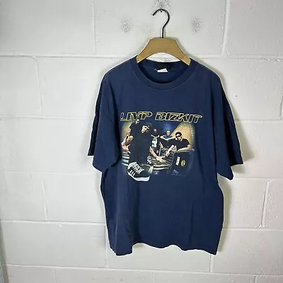 Buy Vintage Limp Bizkit Shirt Mens Extra Large Blue Giant 2000 Chocolate Starfish Nu • 83.95£