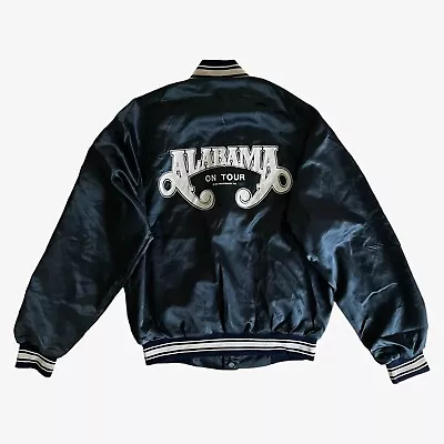 Buy Vintage 80s Upstream Alabama 1983 Tour Blue Satin Jacket, Band Merchandise Merch • 81.50£