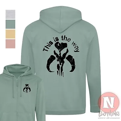 Buy Mandalorian This Is The Way Zip Hoodie Polycotton Adult Full Zipped Hooded • 27.99£