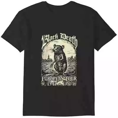 Buy BLACK DEATH European Tour 1347 - 1351 Mens T-Shirt Black  XL XLARGE • 18.95£