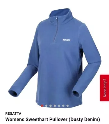 Buy Regatta Womens Fleece Sweetheart Light Weight Micro Half Zip Quick Dry Top 24 • 14.99£