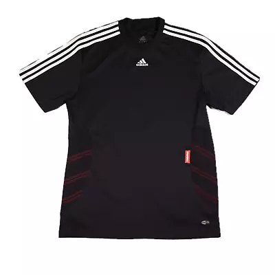 Buy Adidas Predator Climalite Large Black Top 3 Stripe Shoulders Jersey Football Y2K • 28£