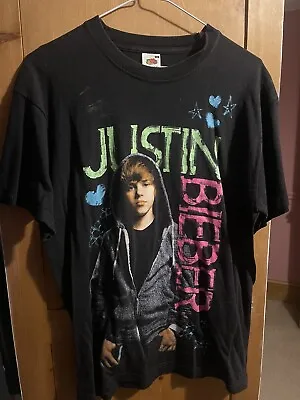 Buy Justin Bieber My World Tour T-shirt Merch Size M • 20£