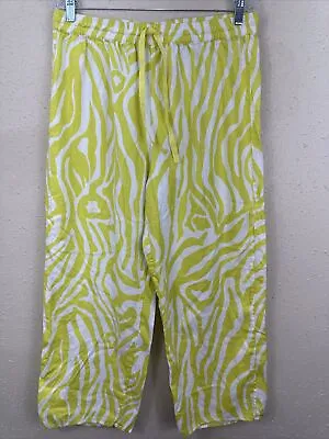 Buy Anthropologie Abstract  Lime Green Women's Large Pull On Elastic Waist Pj • 20.18£