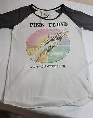 Buy Pink Floyd Womens White T-Shirt Raglan Sleeve Crew Neck Size Medium   • 43.43£