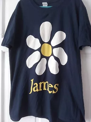 Buy James Band Flower Navy T Shirt Size  Large In Great Condition • 5£