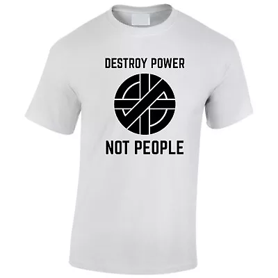 Buy The Clash T-Shirt Destroy Power Men's  Worn By Joe Strummer   DTG Punk Anarchy • 7.95£