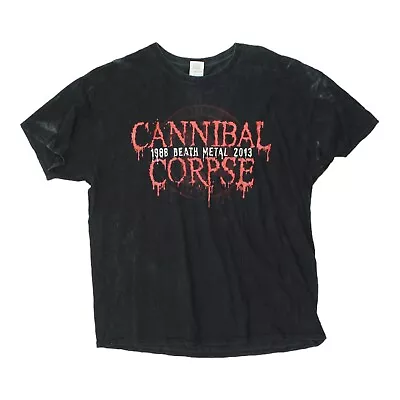 Buy Cannibal Corpse 1988 Death Metal 2013 Mens Black 25th Anniversary Tshirt | VTG • 25£