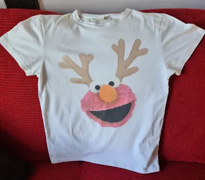 Buy Sesame Street Elmo Christmas T-Shirt - Women Size M - Reindeer Elmo! • 4.99£