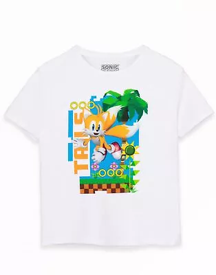 Buy Sonic The Hedgehog White Short Sleeved T-Shirt (Unisex Kids) • 10.99£
