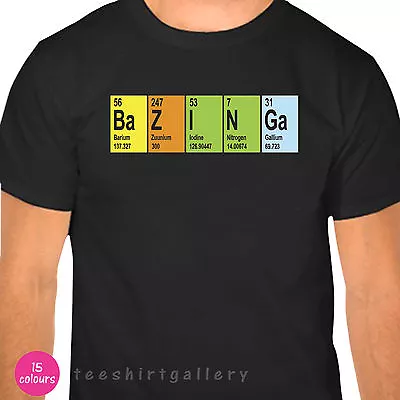 Buy Bazinga Element Funny Nerd Geek Big Bang Theory Sheldon Copper T Shirt  • 9.99£