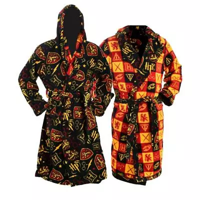 Buy Harry Potter Hogwarts Reversible Robe Adults With Hoodie - Size Extra Large • 26.99£