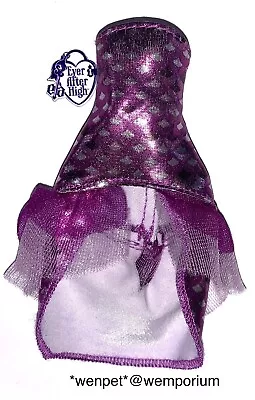 Buy Ever After High Doll Clothes Raven Queen Legacy Day Purple Top Dress Hi Lo • 2.99£
