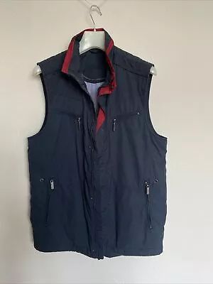 Buy BROOK TAVERNER 40” Men’s Lightweight Navy Cotton Mix Multi Pocket Gilet Jacket • 4.99£