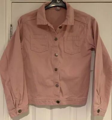 Buy TU Pink Girls Denim Jacket Size Age 13-14 VGC Only Worn A Few Times • 4.99£
