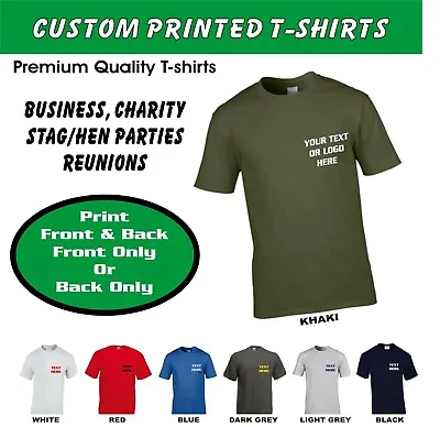 Buy Custom Personalise Your Own Printed T Shirts..work Wear..parties..name Or Logo • 8.15£