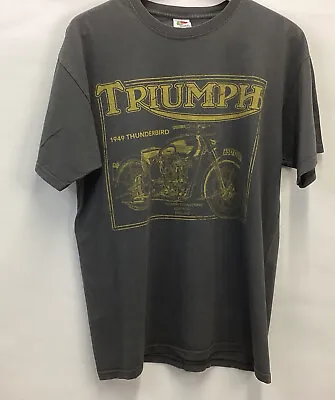 Buy Fruit Of The Loom Green / Grey Triumph 1949 Thunderbird Graphic Size L • 45£