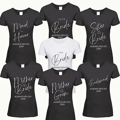 Buy Personalized Hen Do Party T-Shirts Bachelorette Gifts Team Bride T-Shirt • 9.99£