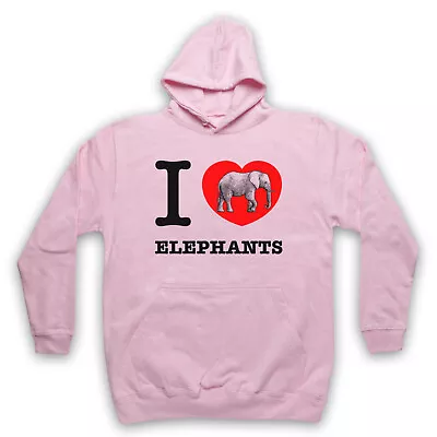 Buy I Love Elephants Animal Rights Lover Save The Animals Unisex Adults Hoodie • 27.99£