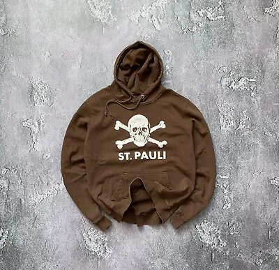 Buy St.Pauli XL Brown Wmns Hoodie Big Logo Hooded Sweatshirt Drill Football  • 34.74£