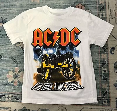 Buy EUC Kids Boys Girls AC/DC For Those About To Rock Cotton Tshirt Size XS • 6.29£