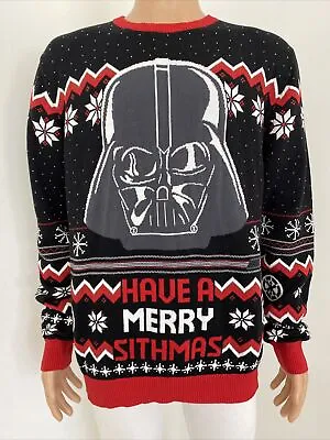 Buy Star Wars Men L Ugly Christmas Sweater Jumper Darth Vader Xmas Pure Cotton • 33.50£