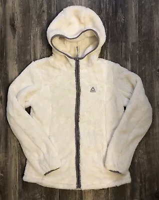 Buy Women’s Cream White Reebok Hooded Monkey Fleece Jacket Size M. MSRP $130.00 NWT • 42.48£