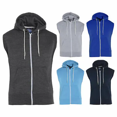 Buy Men's  Sleeveless Hooded Hoodie Casual Zipper Sweatshirt Gilet Top • 11.99£