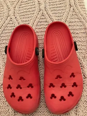 Buy Disney Parks Exclusive Mickey Mouse Red & Black Crocs Size M 6/7 • 17.50£