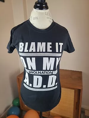 Buy Awolnation Blame It On My ADD Black Band Shirt Size Medium • 4.78£