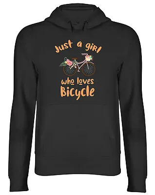 Buy Girl Who Loves Bicycle Hoodie Mens Womens Pedal Wheel Bike Cycling Top Gift • 17.99£