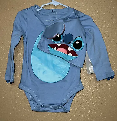 Buy Disney Baby~Stitch Baby Costume Bodysuit Hat Lilo And Stitch~Sz 12-18M~ NWT • 26.46£