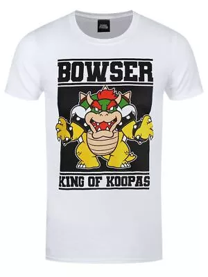 Buy Super Mario T-shirt Nintendo Bowser King Of Koopas Men's White • 14.99£