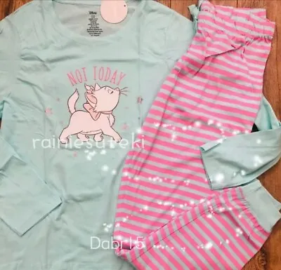 Buy Primark Ladies Cotton Pyjamas DISNEY Marie Cat Cosy Winter PJSets SizeS 10-12 • 18.75£