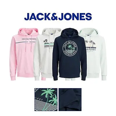 Buy Jack & Jones Men's Hoodies Pullover Sweat Cool Logo Design • 19.99£