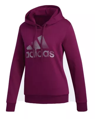 Buy NEW Adidas Women’s Holiday Graphic Hoodie Sweatshirt Power Berry Size M NWT • 37.88£