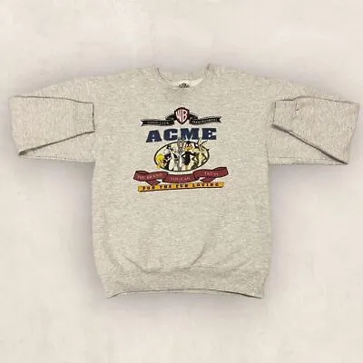 Buy Vintage 90s USA Looney Tunes Acme Warner Brothers Cartoon Graphic Sweatshirt • 40£