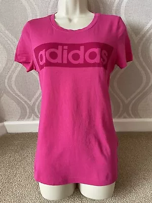 Buy Adidas Women’s Pink Sports Essentials Climalite T-shirt. Size UK Small (8/10) • 4.99£