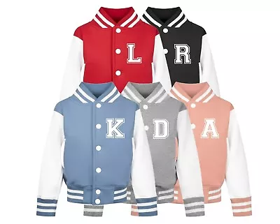 Buy Personalised Initials Toddler & Kids Varsity Jacket Custom College Letterman • 15.80£
