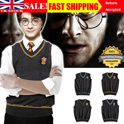 Buy Harry Potter Vest Tie Sweater School Uniform Fancy Dress Costume Gryffindor UK • 16.89£