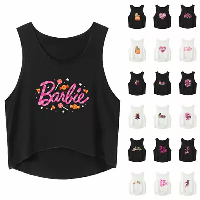 Buy Barbie Movie Tops Womens Ladies Sleeveless Shirts Blouse Tank Vest Camisole Size • 9.59£