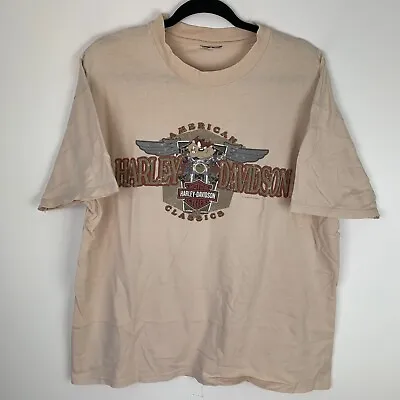 Buy Harley Davidson Loony Tunes Tasmanian Devil Graphic Print T Shirt Size Approx L • 40£