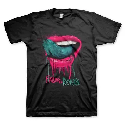 Buy FALLING IN REVERSE - Lips Logo  - T-shirt - NEW - LARGE ONLY • 31.60£